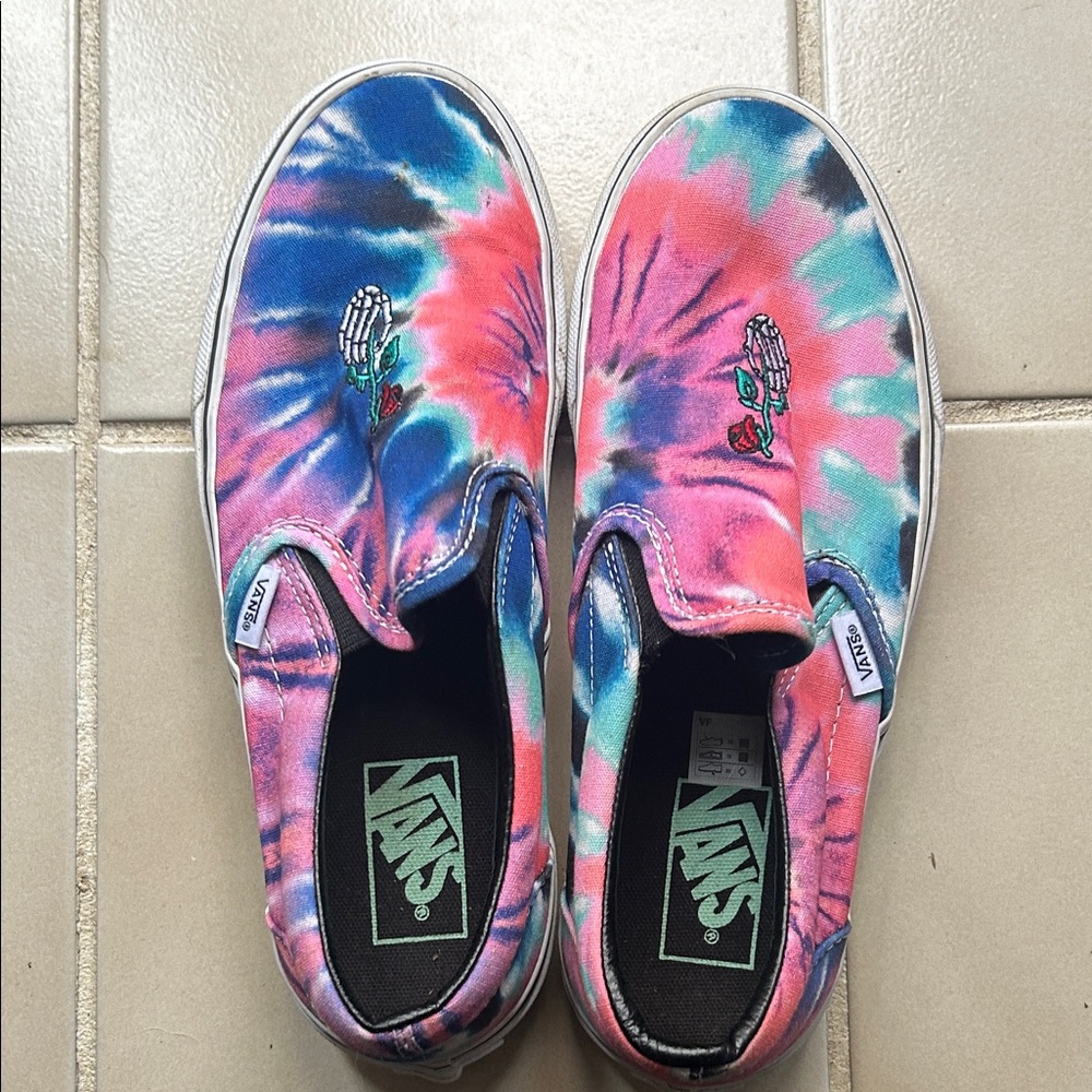 Vans adult Multicolor Tie-Dye Slip-On Sneakers